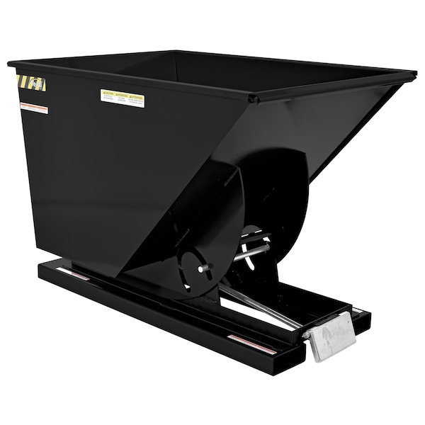 Vestil Medium Duty Self-Dumping Hopper 1 Cubic Yard 4000 lb Black Semi Gloss D-100-MD-BLK-SG - main